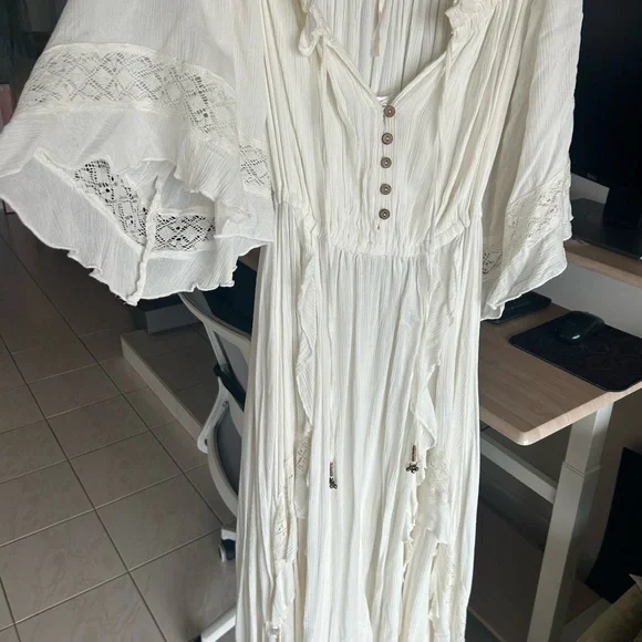 Free People Ivory Beach Bliss Maxi Dress, size XS - Picture 7 of 12